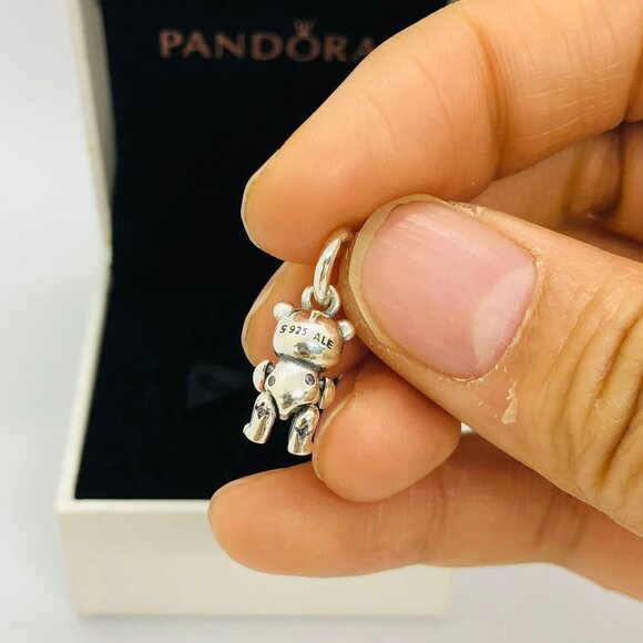 ✨🔥Pandora Movable Teddy Bear Dangle Charm - Picture 5 of 8